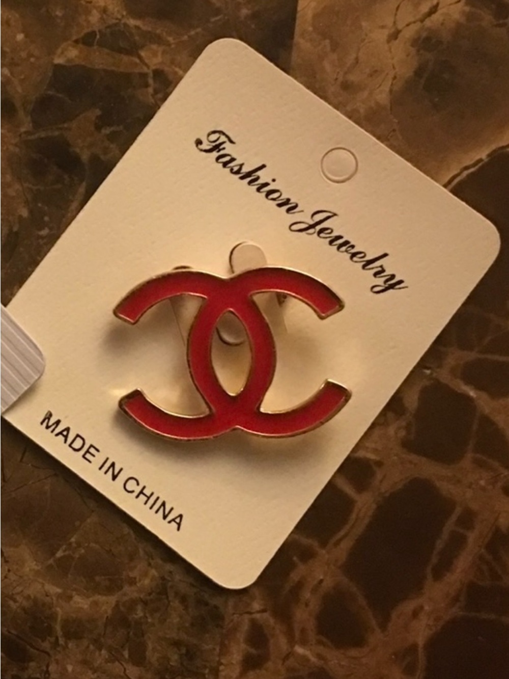 Red fashion brooch